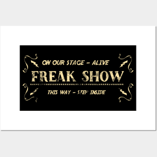 Vintage Freak Show Sign Posters and Art